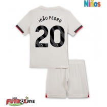 Camiseta Chelsea Joao Pedro #20 Visitante Equipación para niños 2025-26 manga corta (+ pantalones cortos)